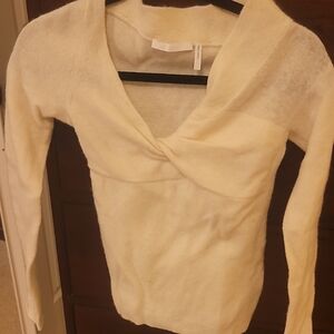 Helmut Lang Off-White Knit Sweater